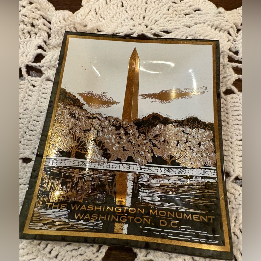 Houze Art Washington D.C. souvenir trinket dish/tray Washington Monument